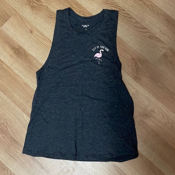 “STEP UP YOUR GAME” Flamingo Tank Top - Picture 1 of 3
